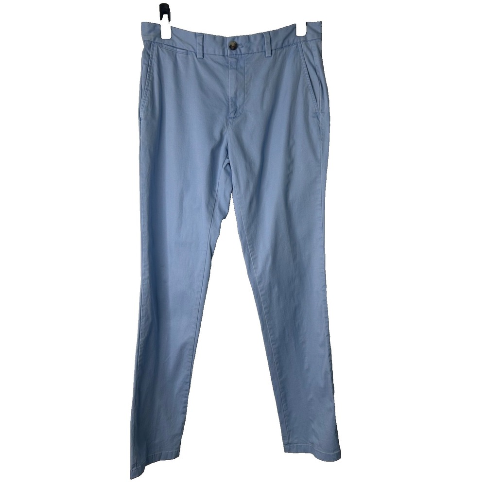 Vineyard Vines Slim Breaker Pants Men's Size 32x34 Light Blue Preppy Chinos